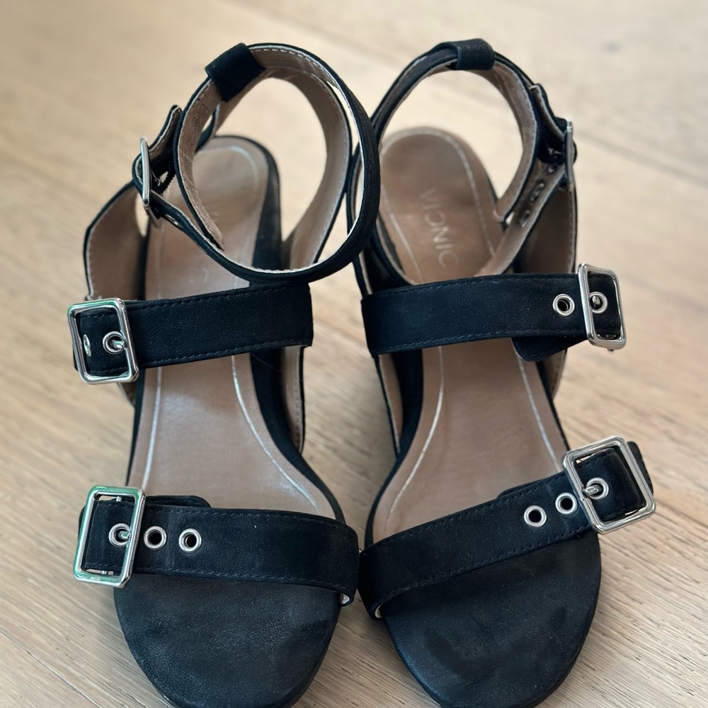 Vionic, Two Strap, Buckle, Block Heel Sandals, Si… - image 4